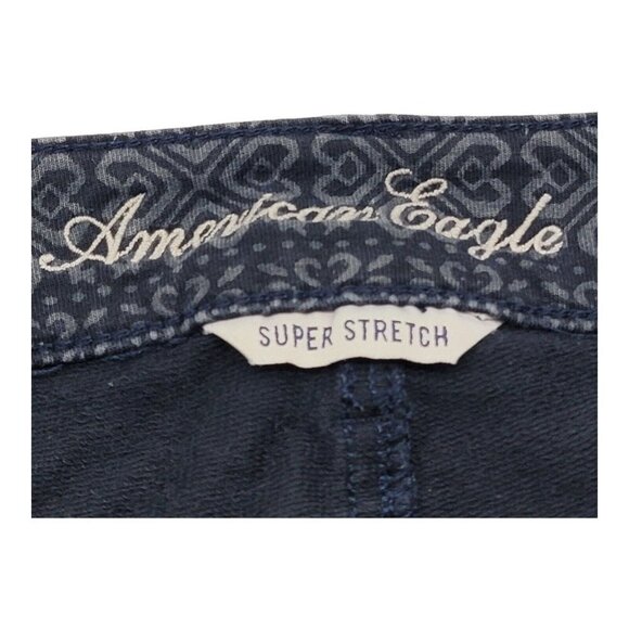 AMERICAN EAGLE Super Stretch Jegging Womens Sz 12 Fair Isle Print Blue Gray - Picture 8 of 12